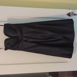 Black cocktail strapless dress